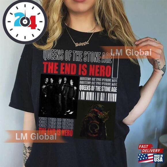 Tops - Queens Of The Stone Age Shirt In Times New Roman